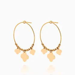 گوشواره طلا 18 عیار زنانه اسپرت مدل گوی و گل کد ER0312