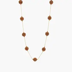 سرویس طلا 18 عیار زنانه زنجیری با سنگ اتمی مدل گوی نگین دار کد ST0094