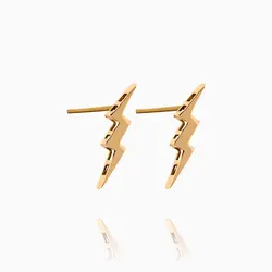 نیم ست طلا 18 عیار زنانه اسپرت مدل رعد و برق کد ST0152