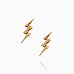 نیم ست طلا 18 عیار زنانه اسپرت مدل رعد و برق کد ST0152