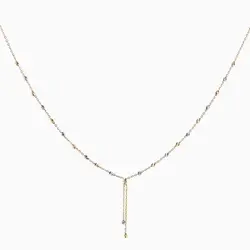 گردنبند طلا 18 عیار زنانه زنجیری مدل آلبرنادو آویزدار کد NL0024