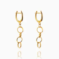 سرویس طلا 18 عیار زنانه زنجیری مدل حلقه ای با آویز پیچی کد ST0125