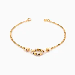 سرویس طلا 18 عیار زنانه اسپرت مدل گوی و زنجیر کد ST0145