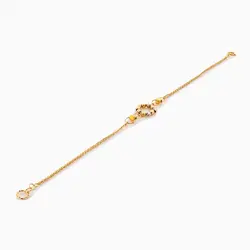 سرویس طلا 18 عیار زنانه اسپرت مدل گوی و زنجیر کد ST0145