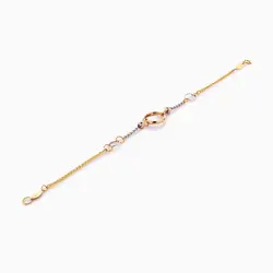 سرویس طلا 18 عیار زنانه زنجیری مدل زنجیر وگوی وحلقه کد ST0186