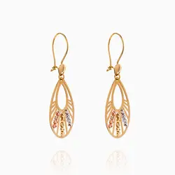 گوشواره طلا 18 عیار زنانه اسپرت مدل اسلیمی کد ER0292