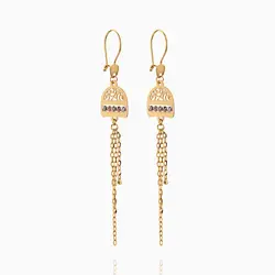 گوشواره طلا 18 عیار زنانه زنجیری مدل اسلیمی کد ER0231