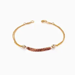 سرویس طلا 18 عیار زنانه اسپرت مدل ریسه زنجیری کد ST0133