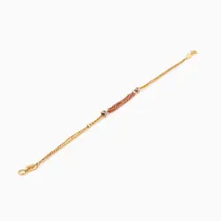 سرویس طلا 18 عیار زنانه اسپرت مدل ریسه زنجیری کد ST0133