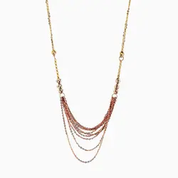 سرویس طلا 18 عیار زنانه اسپرت مدل ریسه زنجیری کد ST0133