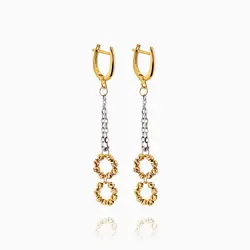گوشواره طلا 18 عیار زنانه زنجیری مدل آلبرنادو کد ER0222
