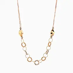 گردنبند طلا 18 عیار زنانه مدل حلقه و گوی کد NL0221