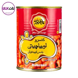 کنسرو لوبیا چیتی با سس گوجه فرنگی بهروز390گرمی