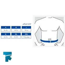 کمربند طبی نرم ( با آتل پلی پروپیلن ) پاک سمن
