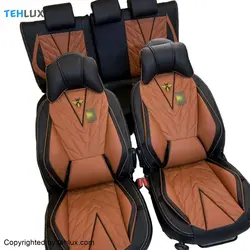 روکش صندلی   چرمی طرح هاچ  مناسب سمند سورن صندلی جدید و سورن پلاس  کد HA36