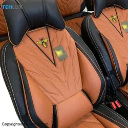 روکش صندلی   چرمی طرح هاچ  مناسب پژو پارس صندلی جدید  کد HA36