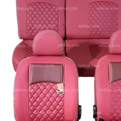 روکش صندلی چرم طرح پولک