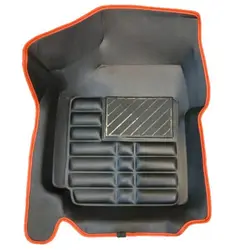 کفپوش پنج بعدی قالبی چرمی دور رنگی   PZ  مناسب انواع پراید  کد  pz9533