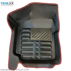 کفپوش پنج بعدی قالبی چرمی دور رنگی   PZ  مناسب انواع پراید  کد  pz9533