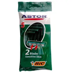 بررسی و خرید خود تراش بیک مدل ASTOR 5 بسته 5 عددی - تیفامارکت