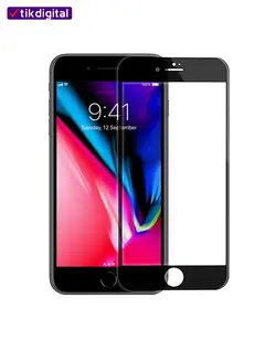 محافظ صفحه نمایش شیشه ای فول کاور آیفون 8 پلاس تمام چسب