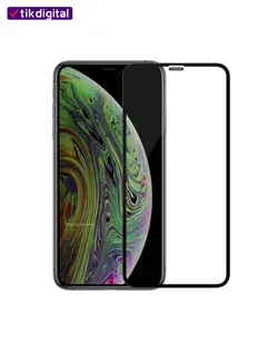 محافظ صفحه نمایش شیشه ای فول کاور آیفون XS Max تمام چسب