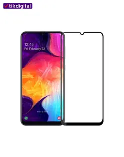 محافظ صفحه نمایش شیشه ای فول کاور سامسونگ Galaxy A50 تمام چسب
