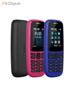 گوشی دکمه ای نوکیا 2019 105 دو سیم کارت - فروشگاه تیک دیجیتال