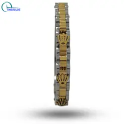 النگو رولکسی جنس استیل دورنگ طلایی - ساعت آبی، خرید آنلاین ساعت مچی