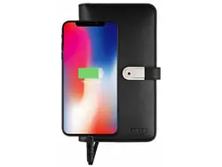 پاوربانک 8000 میلی آمپر و کیف چرمی و فلش مموری ژوس مدل ZS-PB-032 Glory Series