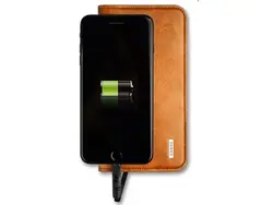 کیف چرمی و پاور بانک 6000 میلی آمپر وایرلس ژوس مدل ZS-PB-025 STAR RIVER III Series