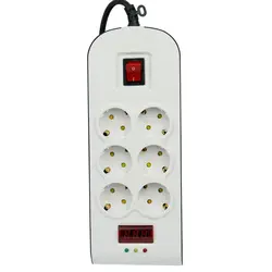 محافظ برق صوتی تصویری ۶ خانه پارت الکتریک با کابل ۵ متری Part Electric PE8796