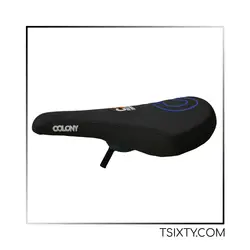 زین دوچرخه BMX برند Colony مدل Pivotal طرح Logo آبی