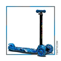 اسکوتر فلزی چرخ ژله ای آبی Camo
