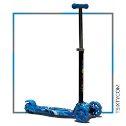 اسکوتر فلزی چرخ ژله ای آبی Camo
