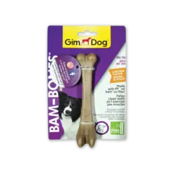 اسباب بازی استخوان بامبو با طعم بیکن - gimdog 14.5 cm