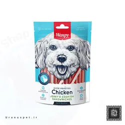 غذای تشویقی سگ ونپی مدل ساندویچ Chicken Jerky &amp; CodFish وزن 100 گرم