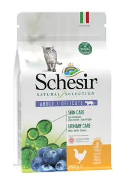 غذای خشک گربه schesir طعم مرغ adult delicate