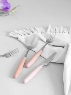 چنگال غذا خوری دسته بامبو