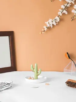 جا جواهری طرح کاکتوس سرامیکی