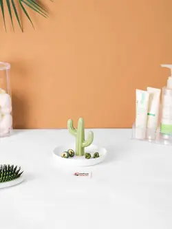 جا جواهری طرح کاکتوس سرامیکی