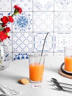 قاشق شربت خوری مدل نی دار استیل (6عددی)