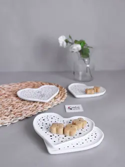 خرما خوری سرامیکی فانتزی قلبی