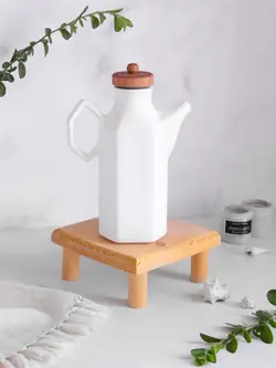 چهارپایه چوبی کوتاه مربع (رایزر آشپزخانه)