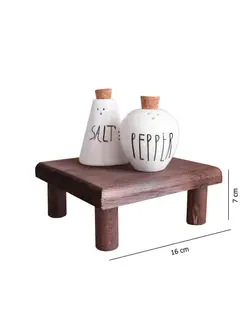 چهارپایه چوبی کوتاه مربع (رایزر آشپزخانه)