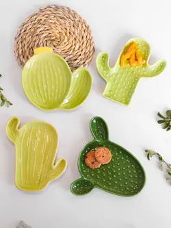 ظرف سرامیکی طرح کاکتوس بیابانی بنیکو