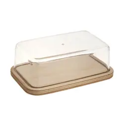 ظرف کره و پنیر خوری چوبی درب دار رایکا