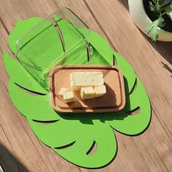 ظرف کره و پنیر خوری چوبی درب دار رایکا