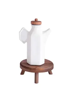 چهارپایه چوبی کوتاه گرد (رایزر آشپزخانه)