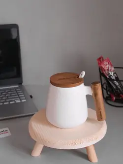 چهارپایه چوبی کوتاه گرد (رایزر آشپزخانه)